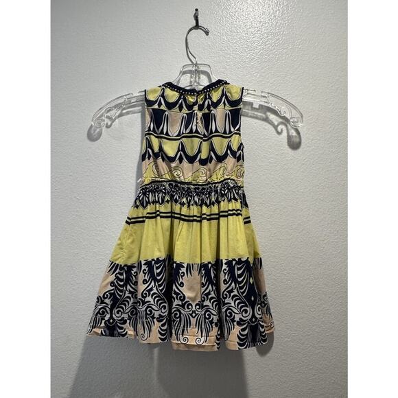Crewcuts Size 3 Multi Color Sleeveless Print Dress 100% Cotton Pockets Resort - Picture 2 of 8